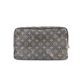 Louis Vuitton Monogram Trousse Toilette 28 Cosmetic Case Toiletry Pouch 5L1111