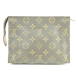 Louis Vuitton Toiletry Pouch Poche Monogram 19 Toilette 14lk1226 Brown Coated Canvas Wristlet