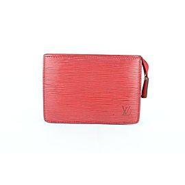 Louis Vuitton Toiletry Pouch Poche (Special Order) Epi 15 Toilette 10lz1002 Red Leather Clutch