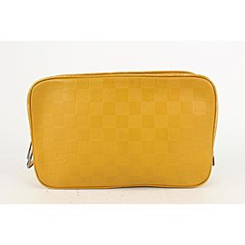 Louis Vuitton Yellow Damier Infini Toiletry Pouch GM Trousse Toilette 819lv74