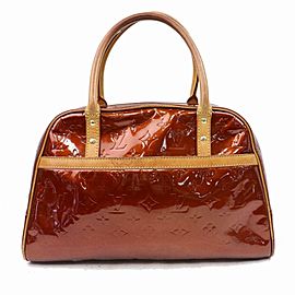 Louis Vuitton Tompkins Square Copper Bronze Monogram Vernis 870494 Brown Patent Leather Satchel