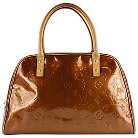 Louis Vuitton Brown Monogram Vernis Copper Bronze Tompkins Square Bag 862136