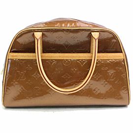 Louis Vuitton Bronze copper Monogram Vernis Tompkins Square Boston Speedy 8701696