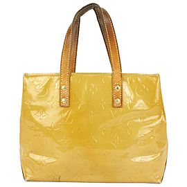 Louis Vuitton Yellow Monogram Vernis Reade PM Tote Bag 216lvs714