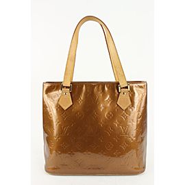 Louis Vuitton Bronze Monogram Vernis Houston Zip Tote Bag 112lv11