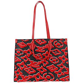 Louis Vuitton Urs Fischer Monogram Red OntheGo Tote bag 67lvs630