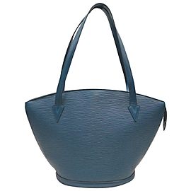 Louis Vuitton Blue Epi Leather Saint Jacques Zip Tote Bag 862716