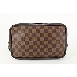 Louis Vuitton Damier Ebene Trousse Toilette Cosmetic Pouch 927lv25