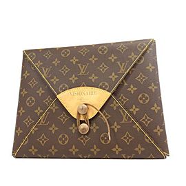 Louis Vuitton (Ultra Rare) No. 18 Visionaire Envelope 235489 Brown Monogram Canvas Clutch