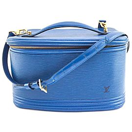 Louis Vuitton Blue Epi Toledo Nice Vanity Case with Strap 860761