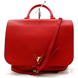 Louis Vuitton Volta 872270 Flap 2way Red Taurillon Leather Satchel