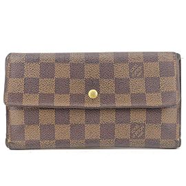 Louis Vuitton Damier Ebene Sarah Porte Tresor International 5LK1129