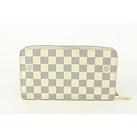 Louis Vuitton Damier Azur Long Zippy Organizer Wallet Zip Around 104lv37