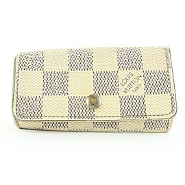 Louis Vuitton Damier Azur 4 Key Holder Case Multicles Wallet 9lk0128