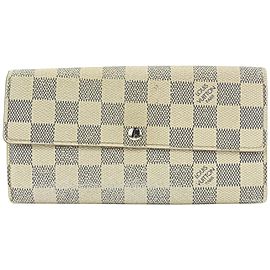 Louis Vuitton Damier Azur Porte Tresor Sarah Long Wallet 307lvs514