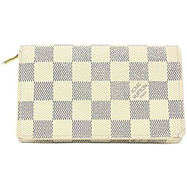 Louis Vuitton Damier Azur Compact Snap Zippy Wallet 201lvs54