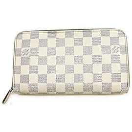 Louis Vuitton Damier Azur Organizer Zippy Wallet Zip Around Long Large 862351