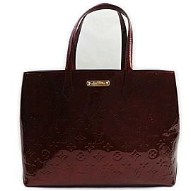 Louis Vuitton Amarante Monogram Vernis Wilshire MM Tote Bag 862240