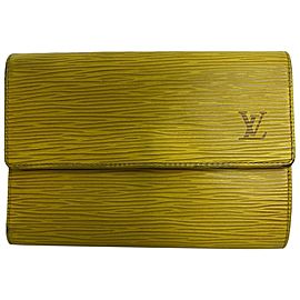 Louis Vuitton Yellow Epi Leather Alexandra Wallet 20LVL1125