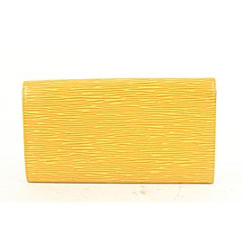 Louis Vuitton Yellow Epi Leather Porte Tresor Sarah Bifold Wallet 729lvs622