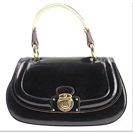 Marc Jacobs Black Patent Kelly Top Handle Satchel 62MJA104