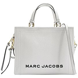 Marc Jacobs Swedish Grey Leather The Box Shopper 29 Tote Bag with Strap 15mj112