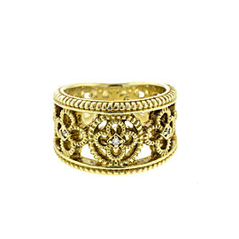 Judith Ripka 14k Yellow Gold Diamond Band Ring