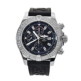 Breitling Super Avenger A13370 Stainless Steel & Rubber 48mm Watch