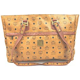 MCM Cognac Monogram Visetos Tote bag 863122