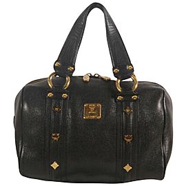 MCM Boston Doctor's 872466 Black Leather Tote