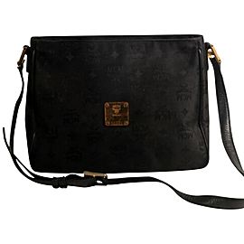 MCM Black Monogram Visetos Camera Bag 857877