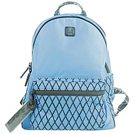 MCM Davis Limonta Tumbler Rombi 19mk1230 Blue Nylon Backpack