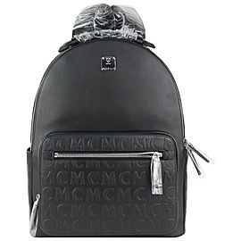 MCM Black Embossed Leather Stark Backpack 1015m53