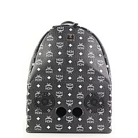 MCM Black Monogram Visetos Wizpark Medium Stark Backpack Stereo 862878