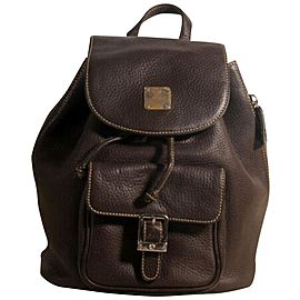 MCM Mini 869882 Black Leather Backpack