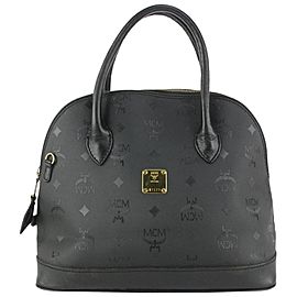 MCM Black Monogram Visetos Dome Bag 916mcm95