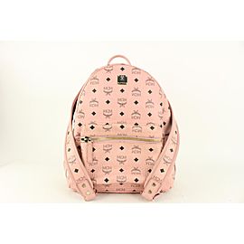 MCM Pink Monogram Visetos Side Stud Stark Backpack 928mcm58