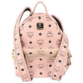 MCM Pink Monogram Visetos Small Stark Side Stud Backpack 914mcm35