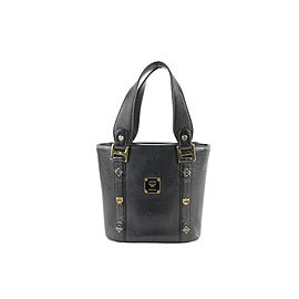 MCM Bucket Studded 14mce0108 Black Leather Tote