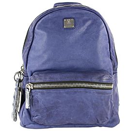 MCM Tumbler 16mcz0130 Blue Leather Backpack