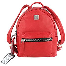 MCM Tumbler 3mcz1025 Red Leather Backpack