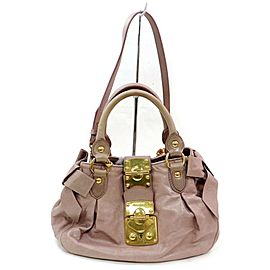 Miu Miu Pink Leather 2way Hobo 871881