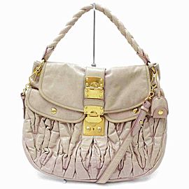 Miu Miu Pink Quilted 2way Hobo Flap 860522