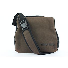 Miu Miu Olive Green Logo Messenger 186mm28