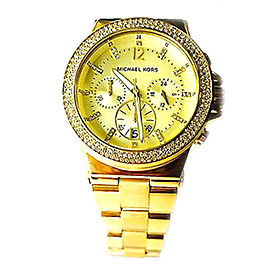 Michael Kors MK5386 44mm Chronograph Swarovski Glitz Gold Watch