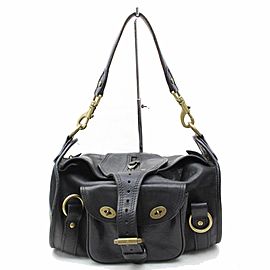 Mulberry Black Leather Buckle 865601 Shoulder Bag