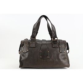 Mulberry Dark Brown Leather Roxanne Satchel 9ml1101