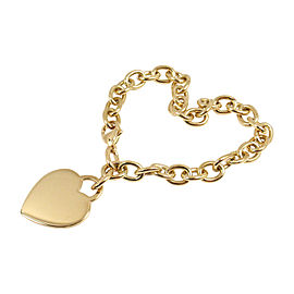 Tiffany & Co. 18K Yellow Gold Heart Tag Charm Bracelet