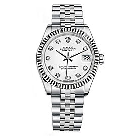 Rolex New Style Datejust Midsize Stainless Steel Custom Diamond Dial on Jubilee Bracelet