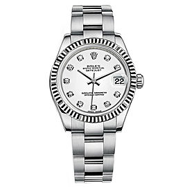 Rolex New Style Datejust Midsize Stainless Steel Custom Diamond Dial on Oyster Bracelet